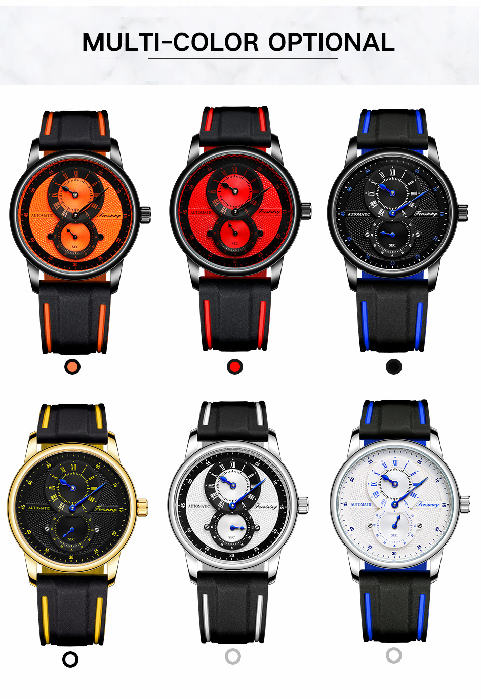 Automatic Mechanical Watch For Men And Women Round Design_voghion.com