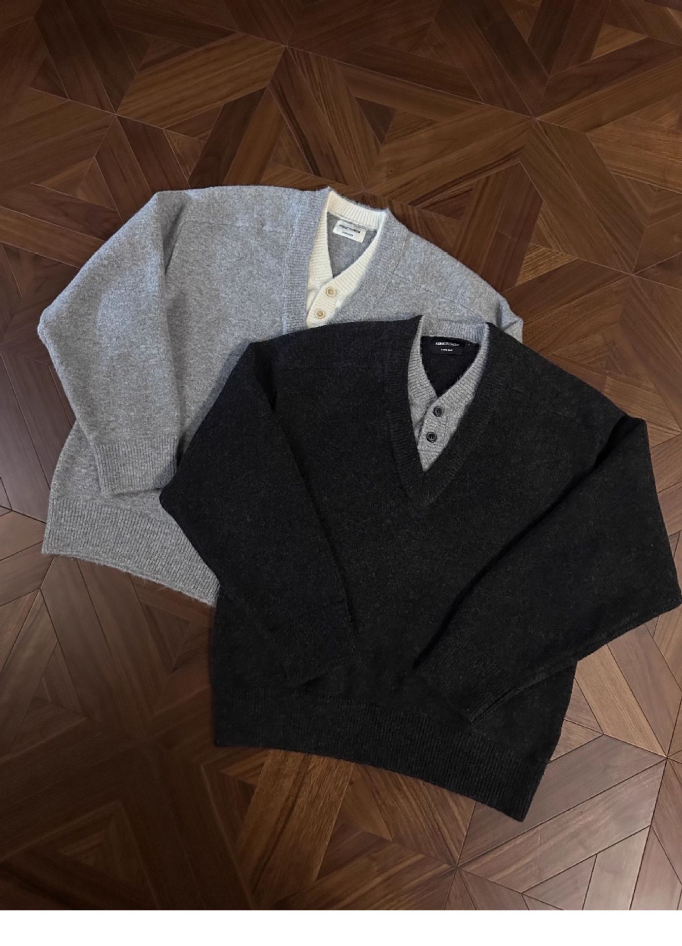 Herren V-ausschnitt Strickpullover Im Retro Preppy Stil Für Winter_voghion.com