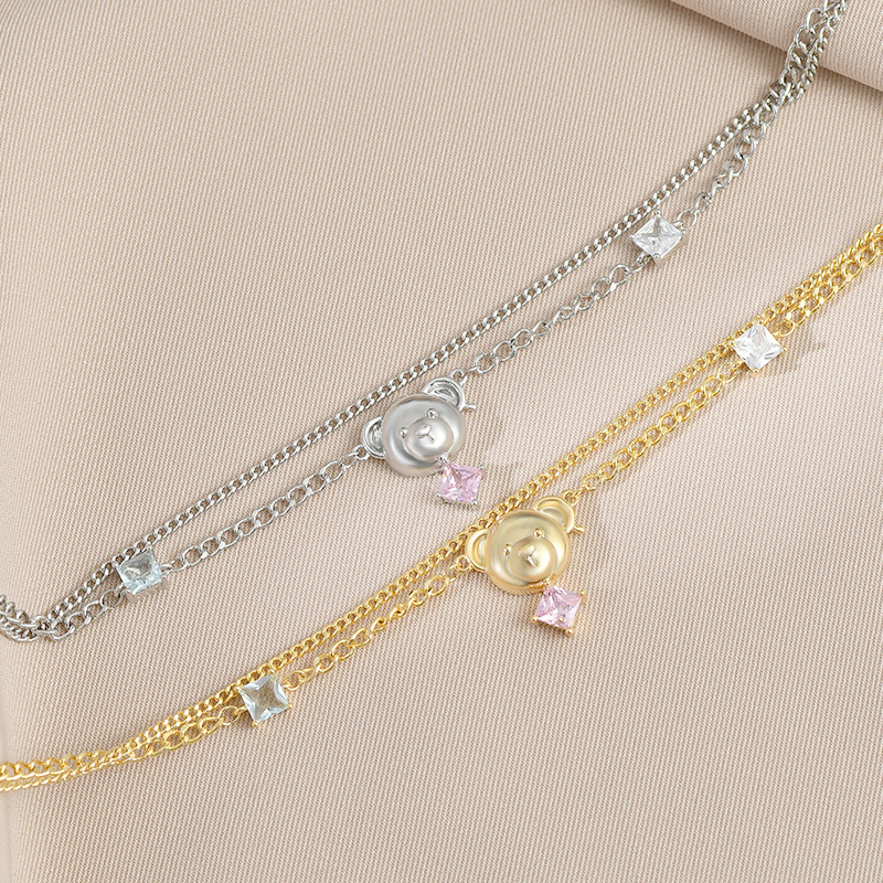 Fashion Bear Copper Plating Zircon Bracelets 1 Piece