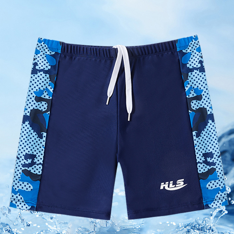 Troncos de natación para niños troncos de natación de secado rápido para niños Playa adolescentes troncos de natación profesionales entrenamiento medio y grandes niños Boxer shorts