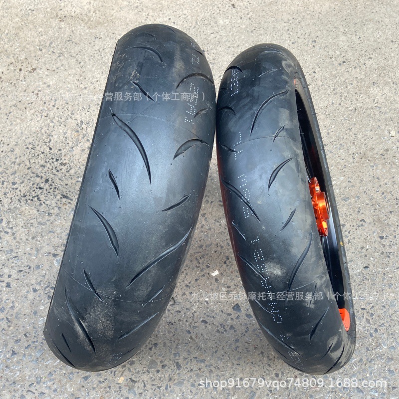 Hengjian S7 slick tire wheel hub assembly, modified Keweisi K23 dual-color 4.25*17 rims, Zhengxin semi-hot-melt