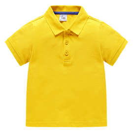 2026儿童翻领校服童装夏男孩女童新款韩版POLO衫半袖棉质宝宝T恤