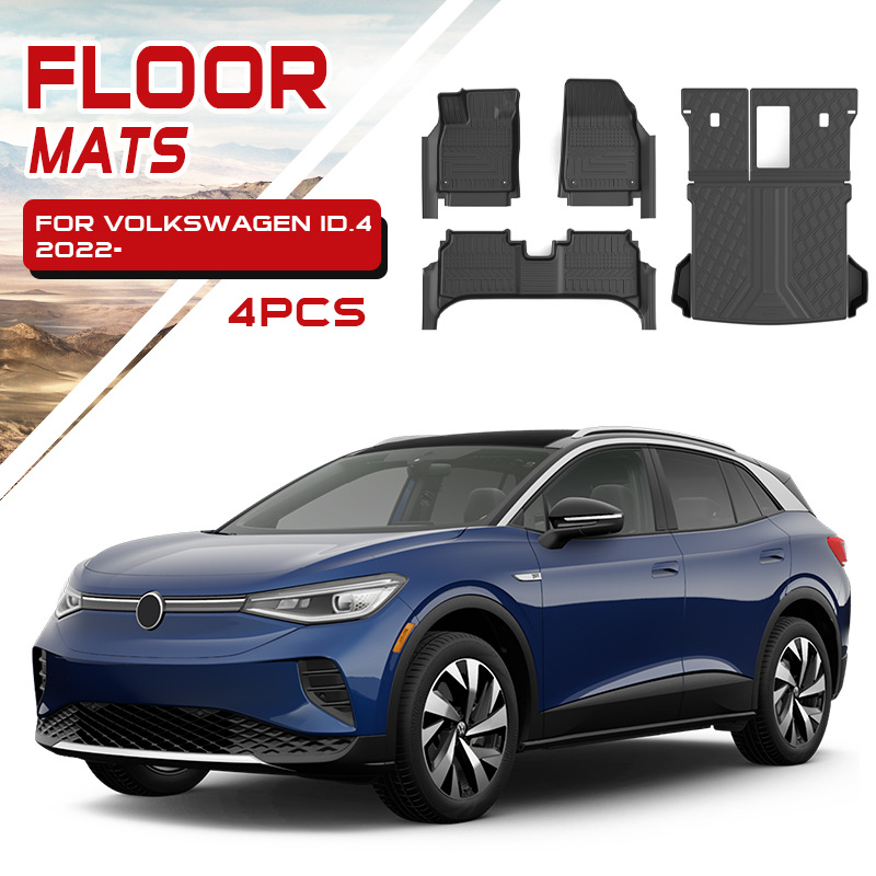 Adecuado para Volkswagen Volkswagen ID.4 Alfombrilla de suelo para automóvil Tpe Car Floor Mats Alfombrilla de pie 5D especial