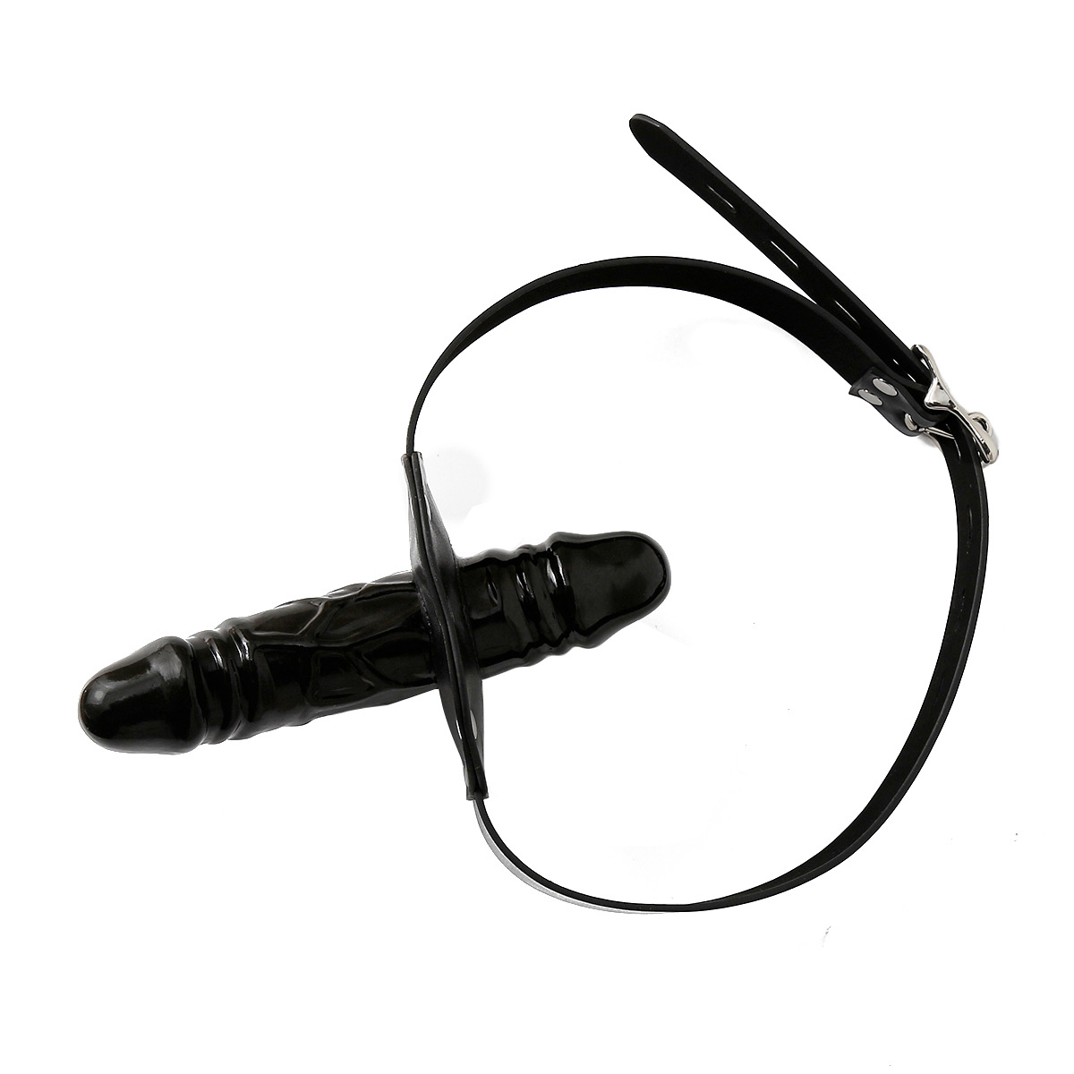 Dispositivo de masturbación sexual, sujeción oral, mordaza dildo de doble cabeza extendida, pantalones lesbianos con tirantes, productos sexuales para adultos al por mayor