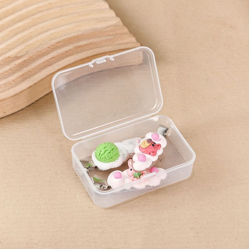 透明な長方形の8.5インチおもちゃ用プラスチックボックス、ヘアピン、アクセサリー、部品、小物、小さなカード、イヤホンの整理収納ボックス|undefined