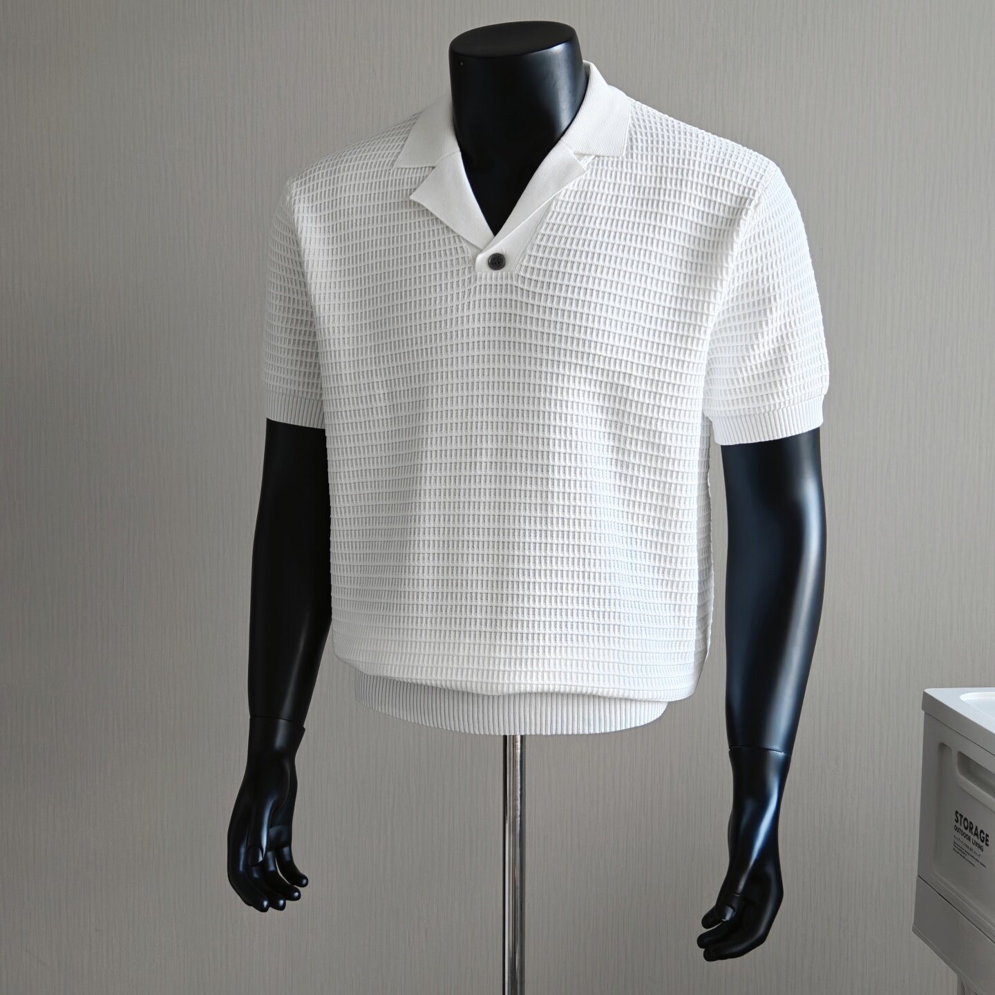 Cuba cuello polo camiseta camiseta de manga corta hombre waffle viejo viento de negocios hielo verano fábrica transfronteriza al por mayor