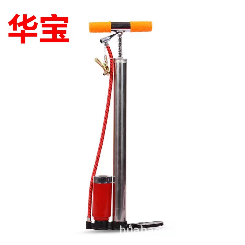 【华宝】38*450mm便携手动打气筒汽车电动车自行车高压