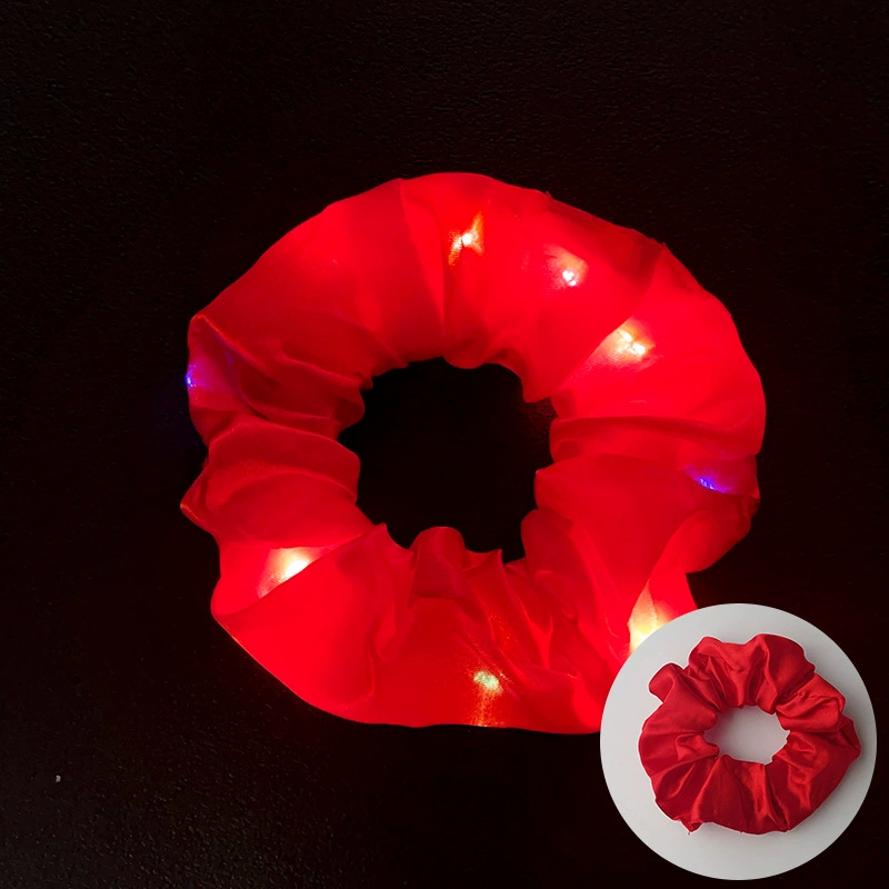 Светящийся резинка для волос, блестящая LED-верёвка для волос, аксессуар для DIY, мультиярусные варианты, 10×10 см