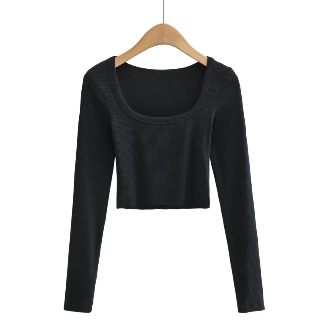 Women's T-shirt Long Sleeve T-shirts Sexy Solid Color display picture 4