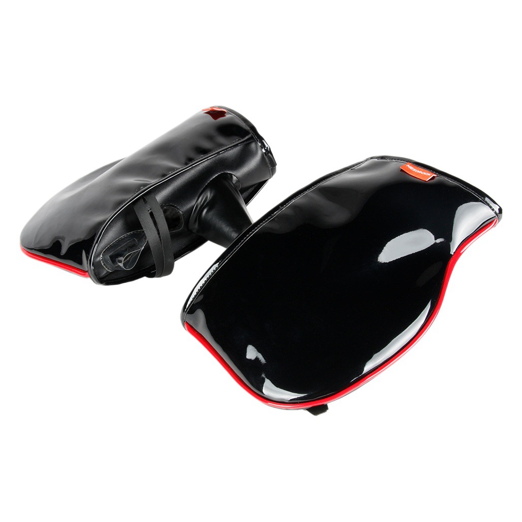 Coche eléctrico cubierta de la manija caliente espejo de invierno cuero a prueba de viento cubierta de la manija de montar motocicleta tridimensional a prueba de frío guantes impermeables