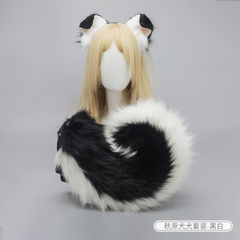 犬の耳のカチューシャの髪飾り漫展のコスプレの道具はぬいぐるみの犬の耳の装飾のシミュレーションの獣の耳を飾ります。|undefined