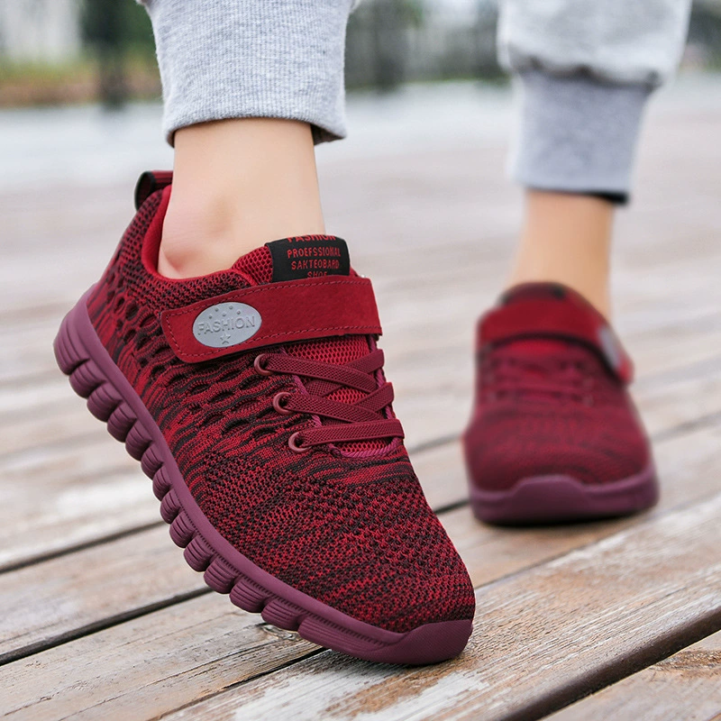 Comfortable breathable shoes for leisure for mother for walking, for middle age, soft sole