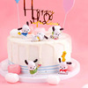 Cartoon children's rabbit for boys and girls, decorations, minifigure, set, Birthday gift, 6 pieces