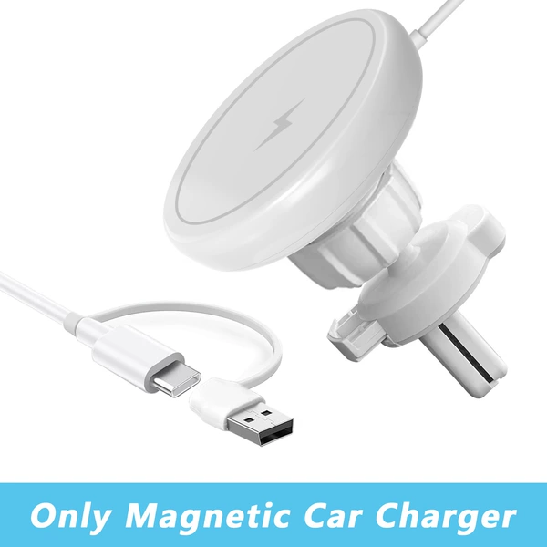 Magnetic car wireless charger-WHITE【OEM/ODM】