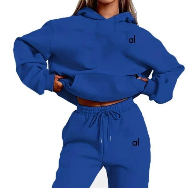 Conjunto de Sudadera con Capucha e Impresión para Mujer de Poliéster Manga Larga para Ocio