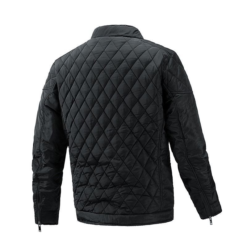 2024 Herbst Winter Leichte und dünne Kleidung Casual Diamond Stehkragen Baumwollmantel Herrenmode-Trend_voghion.com