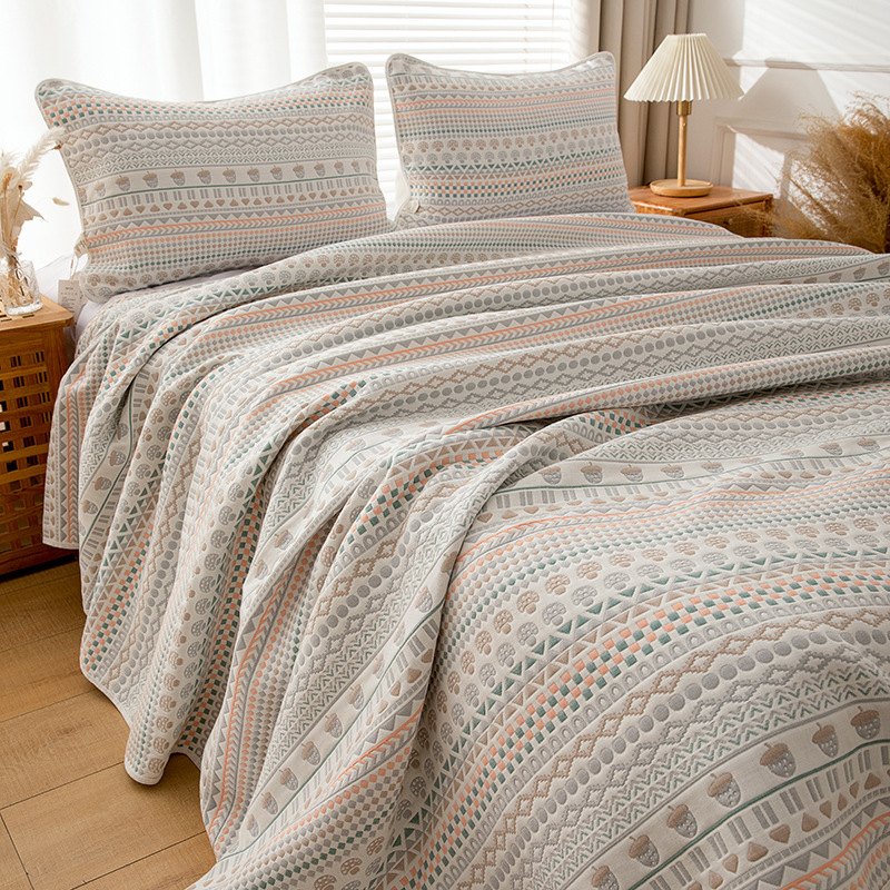 Six-layer gauze soft mat bed sheet maternal and child gauze bed sheet double bed extra large bed quilt breathable flat bed cover machine washable