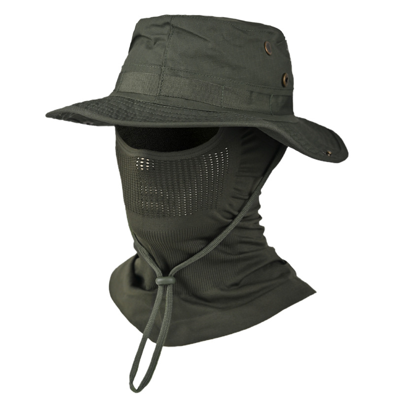 Sombrero de pescador, sombrero al aire libre, sombrero de motocicleta, sombrero solar, máscara de cuello transpirable, sombrero de secado rápido