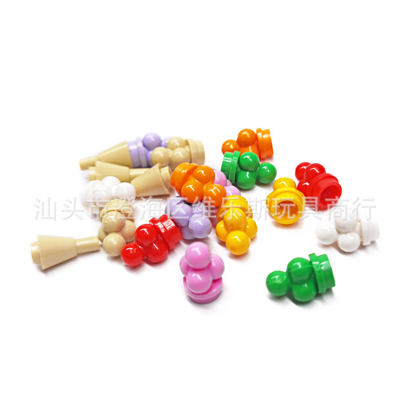 Compatible with domestic 6254 white ice cream ball ice cream building block ornaments decorative tree house MOC small particle building block accessories