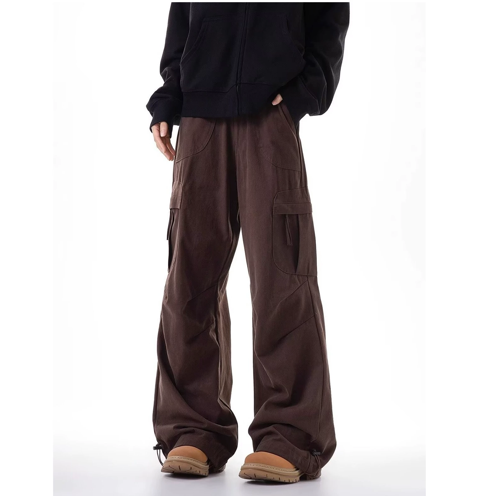 Осенние брюки для мужчин и женщин, американский стиль, oversize