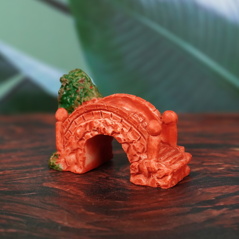 Jiangnan pequeño puente micro paisaje decoración arco puente pequeño modelo creativo arte decoración resina acuario paisaje Decoración