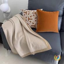 ✅A35 针织毯12针人字纹轻奢航空毯头等舱休闲毯民宿床尾搭毯线毯