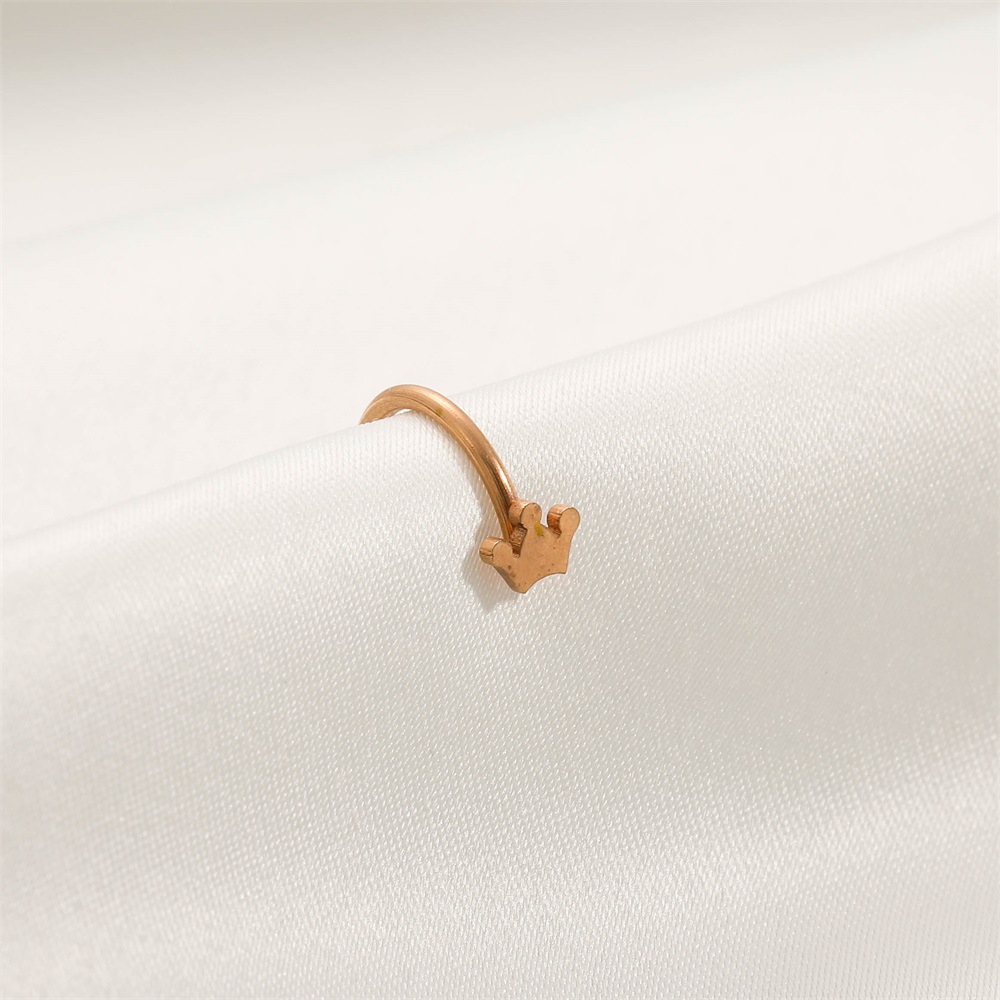 Simple Stainless Steel Crown C-shaped Holeless Ear Clips display picture 3