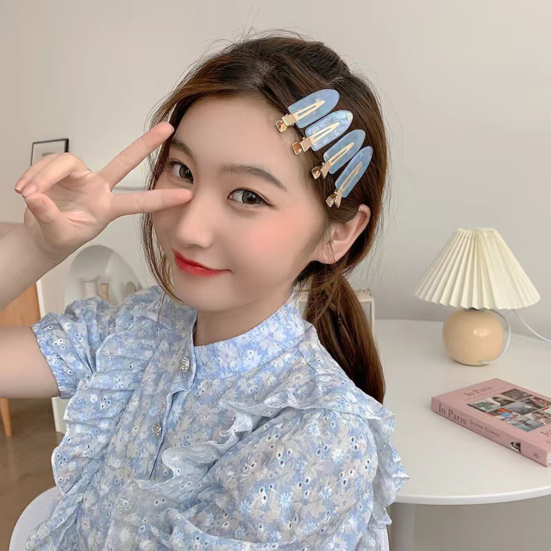 Acetate Seamless Hair Clip Side Hairpin Women's Summer Fairy-Like Bangs Clip Hair Accessories Internet Popular Duckbill Clip Headwear