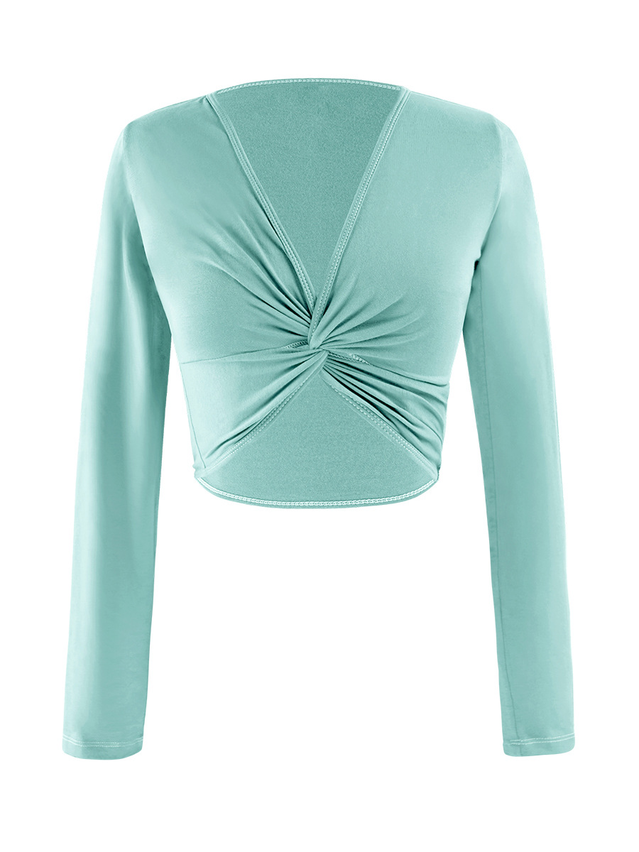 Ropa de danza moderna danza práctica ropa Superior Femenina danza China adulto danza clásica desgaste exterior trenzado flor chal cuerpo ropa