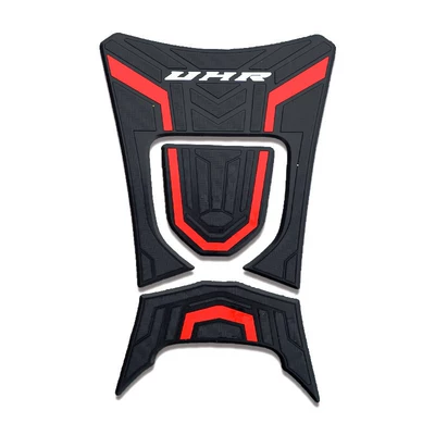 New Haojue Uhr150 Fuel Tank Sticker, Fuel Tank Cap Sticker, Protective Sticker, Anti-Scratch Decorative Accessories, Modified Body Armor (Motorcycle pedals) - 3-pieces-of-red-fuel-tank-stickers