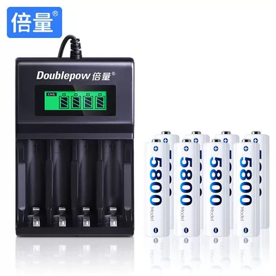 7 1.2V Universal Charger Set, Hibrid akkumulyator batareyaları - uk93b-with-8-aa-5800-batteries-white