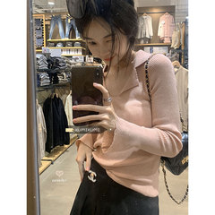 2025新款女秋冬小众针织衫设计感打底衫女早秋季修身内搭长袖上衣