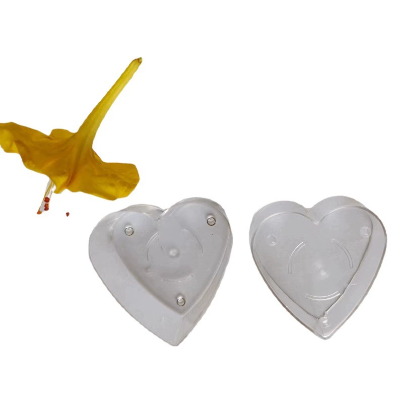 Подсвечник в китайском стиле, чаша для чайной свечи в форме персикового сердца, литьевой подсвечник, прозрачный огнестойкий восковый контейнер, подсвечник из поликарбоната