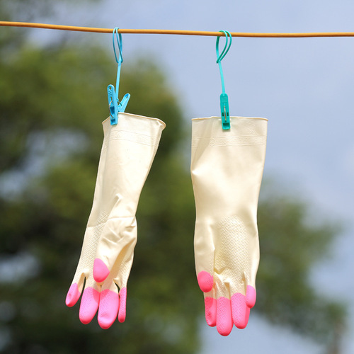 Household Waterproof Rubber Gloves Kitchen Durable Cleaning Non-slip Protective Household Dishwashing Gloves Wholesale