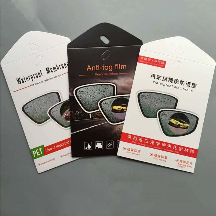 Автомобильное зеркало заднего вида дождевая пленка Бумажная упаковочная коробка подходит для всех видов автомобильных зеркал заднего вида от дождя и тумана.