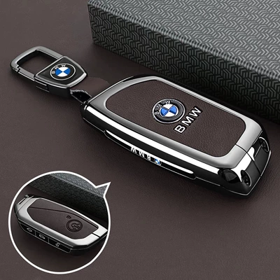 Static Rod/Key Bag: 7 Series 3 Series New - type-c-key-brown-leather-car-logo-buckle