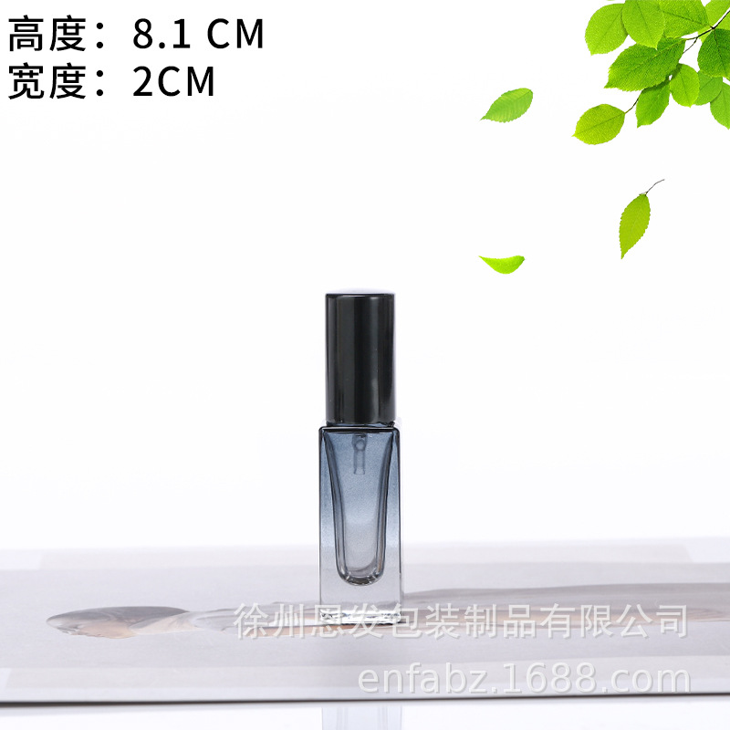 Botella de perfume 5ml 10ml gradiente avanzado botella de spray de perfume gradiente cuadrado botella de perfume de vidrio sub-embalaje