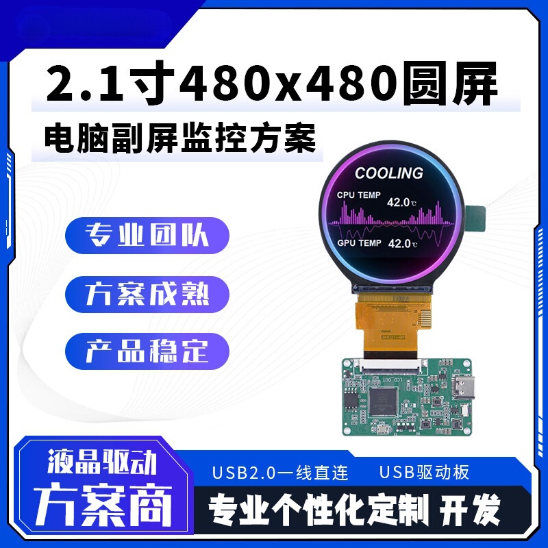 Raspberry Pi 2.1inch HDMI Round Screen Lcd Display with Driver Board