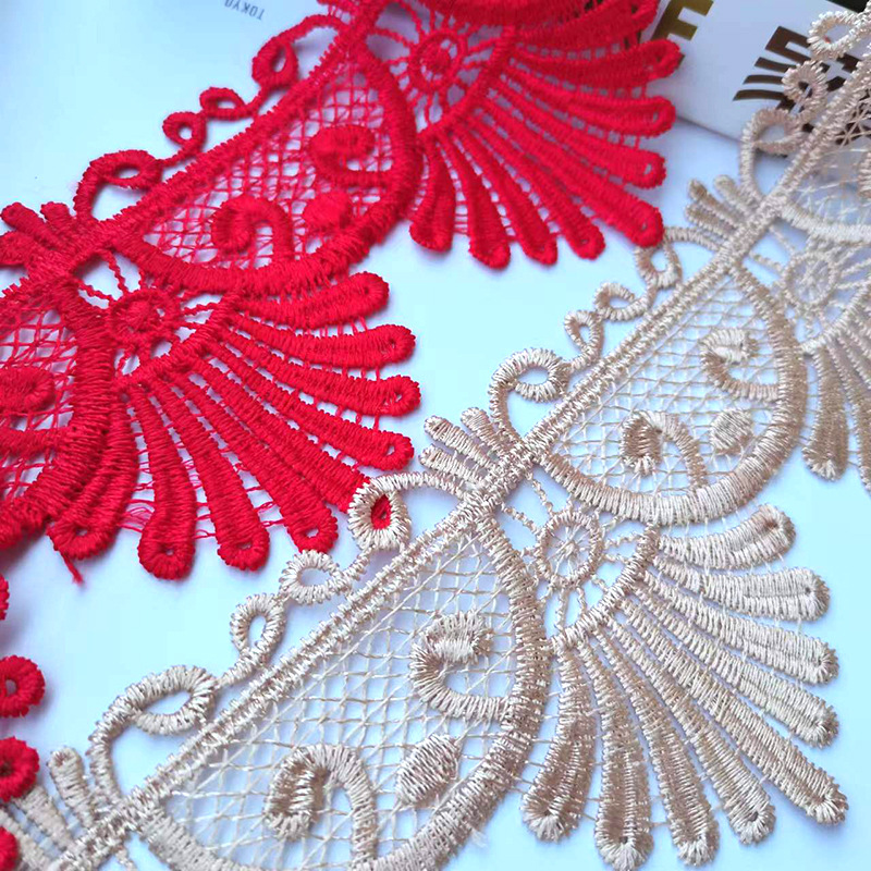 厂家直销 布艺花边9cm水溶花边 颜色可以定染 欢迎新老客户订购