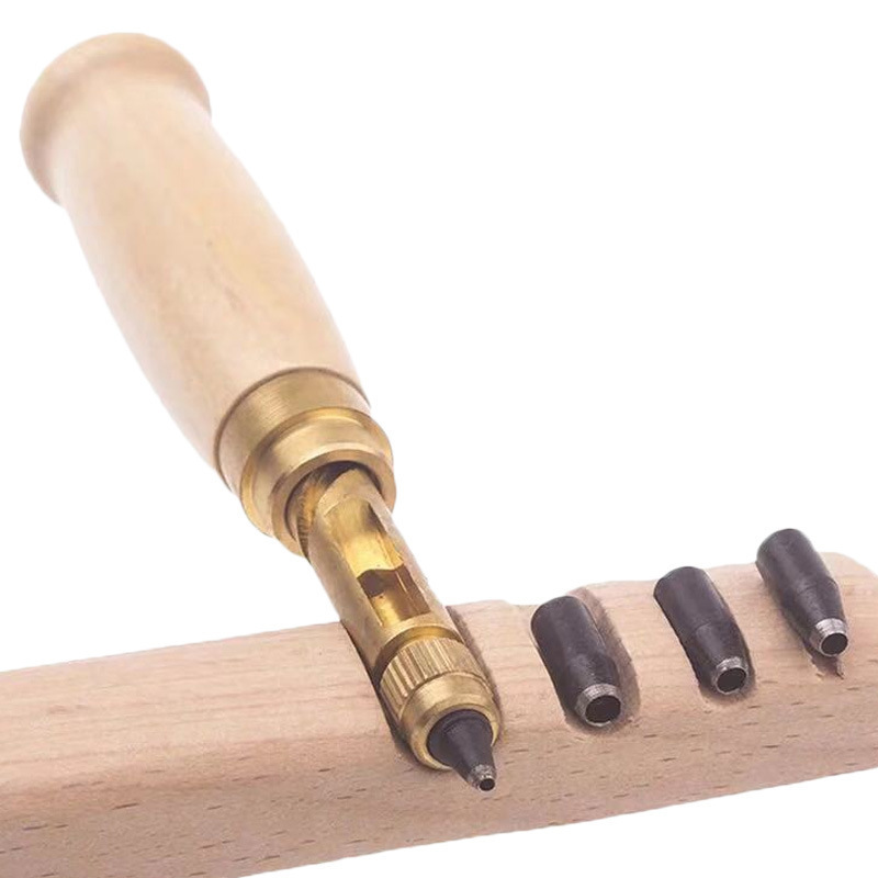 Punzonadora de correa automática, punzón de correa de múltiples cabezales intercambiables, punzón de correa de reducción de sonido, punzón de correa giratorio, cinturón de 6 piezas