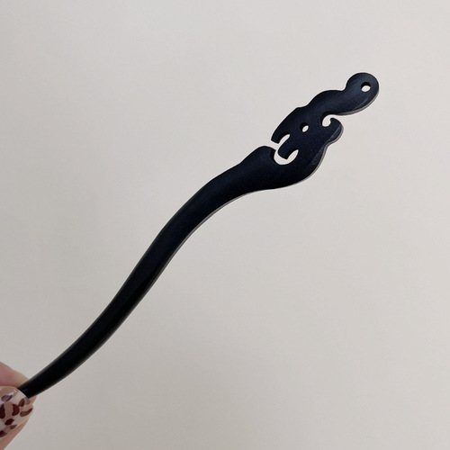 Ancient style high-end ebony hairpin for women, simple temperament, wooden hairpin, modern cheongsam hairpin, Hanfu accessories