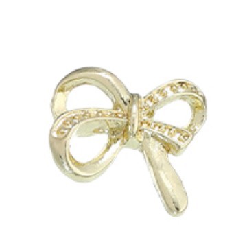 Nueva joyería de uñas, lazo, pajarita de lujo ligero, accesorios de uñas de aleación, accesorios de diamantes de uñas de celebridades de Internet tridimensionales, estilo caliente