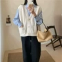 秋冬v领口袋宽松马甲