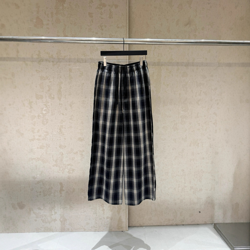 Authentic Version Trendy Paris-Style Plaid Patchwork Casual Pants, Lazy Style Long Pants, Loose Sweatpants, Unisex