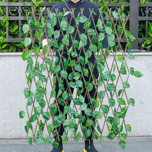 Simulated telescopic fence, rattan fence, yard plastic fence, wall protection, outdoor anti-corrosion wood fence, fence