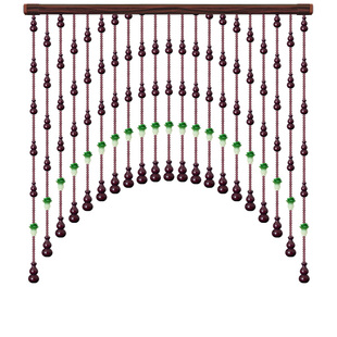 Ll Cabbage Bead Curtain Peach Wood Gourd Door Curtain Crystal Curtain Bedroom Entry Door-to-Door Bathroom Partition Curtain Free