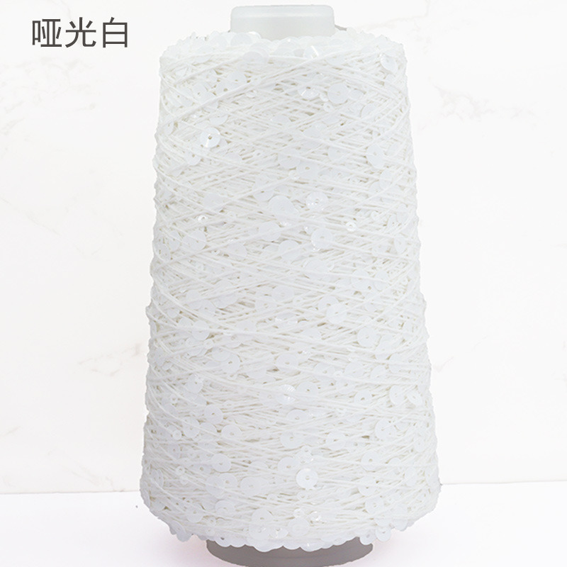 Silk Yue / mano DIY hilo de algodón multicolor brillante 3mm + 6mm sequilla 250 gramos de hilo de aguja de ganchillo