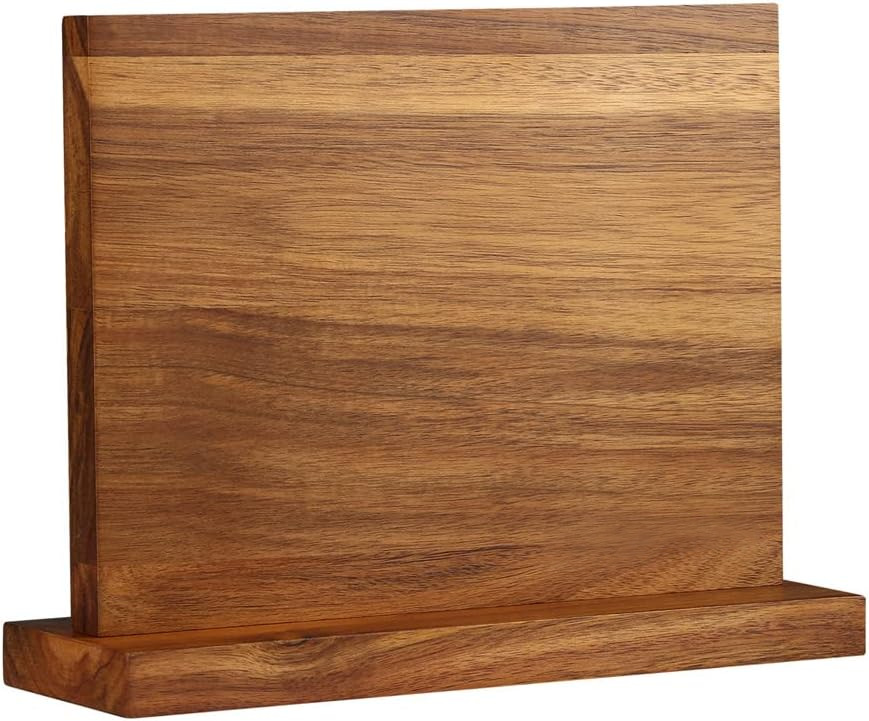 Titular de cuchillo de madera magnético de doble cara titular de cuchillo de cocina multifuncional titular de cuchillo práctico de madera para el hogar