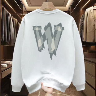 Fashionable Brand High Street Printed Long-Sleeved Sweatshirt for Men 2024 Spring New Heavyweight Round Neck Casual Top Jacket Ins