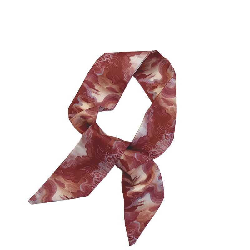 Pañuelo de seda, banda larga, sensación de alta calidad, nuevo bolso atado, decoración de cinta, bufanda, estilo antiguo, tinta, turbante, cinta para el cabello, accesorios para el cabello
